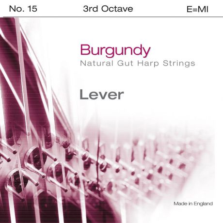 Комплект струн 3-й октавы для арфы Bow Brand Lever Burgundy