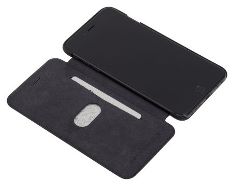 Чехол для сотового телефона Waves Protect Чехол кожаный для iPhone 7 Plus, 8 Plus black, черный