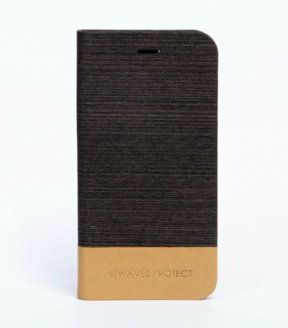 Чехол для сотового телефона Waves Protect Чехол джинсовый для iPhone 5, 5S, SE black, черный