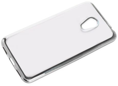 Чехол для сотового телефона iNeez накладка силикон с рамкой для Meizu M3 mini / M3S mini, серебристый