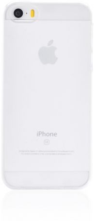 Чехол для сотового телефона iNeez накладка пластик прорезиненный матовый для Apple iPhone 5/5S/SE, белый