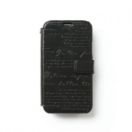 Чехол-книжка кожаный Zenus Lettering Diary для Samsung Galaxy S5 - Черный