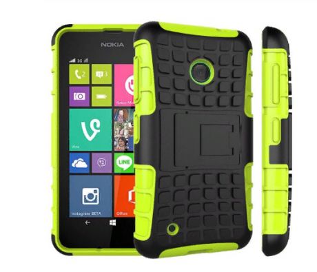Чехол-бампер MyPads для Nokia lumia 530 Противоударный усиленный ударопрочный зеленый