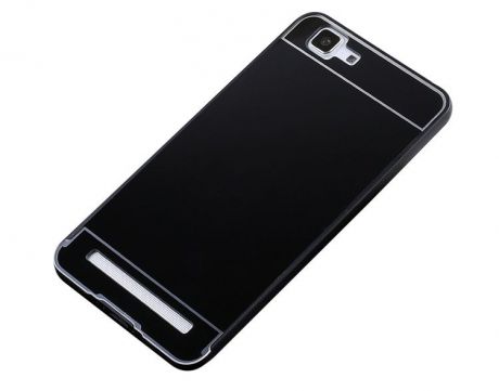 Чехол-бампер MyPads для Samsung Galaxy Note 3 c алюминиевым металлическим бампером и поликарбонатной накладкой черный