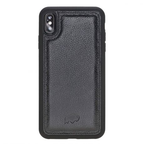 Кожаный чехол-бампер для iPhone XS MAX FlexCover Bouletta Черный R1