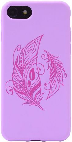 Чехол-накладка Candy 3D Grand Feather для Apple iPhone 8 / 7 фиолетовый GOSSO CASES