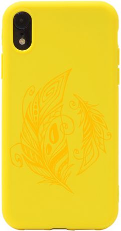 Чехол-накладка Candy 3D Grand Feather для Apple iPhone XR желтый GOSSO CASES