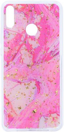 Чехол силиконовый Spangle Marble для Huawei Honor 8X розовый