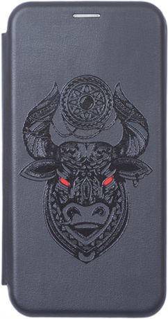 Чехол-книжка Book Art Jack Grand Bull для Samsung Galaxy J4 Core черный GOSSO CASES