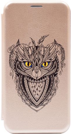 Чехол-книжка Book Art Jack Grand Owl для Samsung Galaxy A20 золотой GOSSO CASES