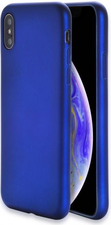 Чехол Gurdini Soft Touch силикон 908010 для Apple iPhone XS Max 6.5",908010,синий