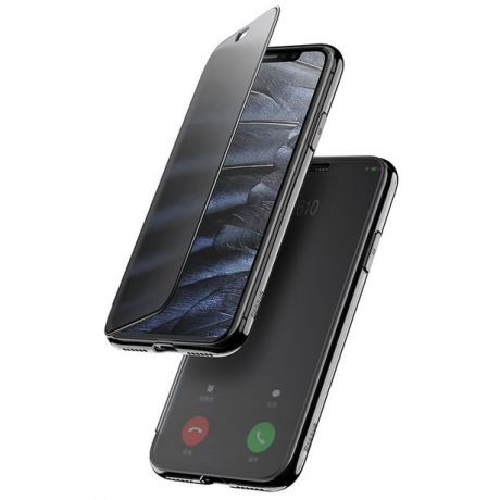 Чехол-книжка для iPhone XS Max с сенсорной крышкой Baseus Touchable Case - Черный (WIAPIPH65-TS01)