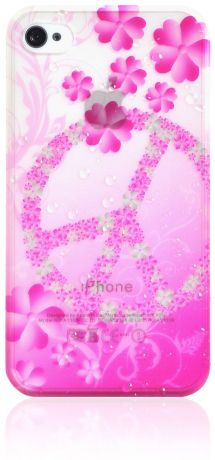Чехол накладка iNeez New Tips капли стиль 7 пластик для Apple iPhone 4/4S ,150653,разноцветный