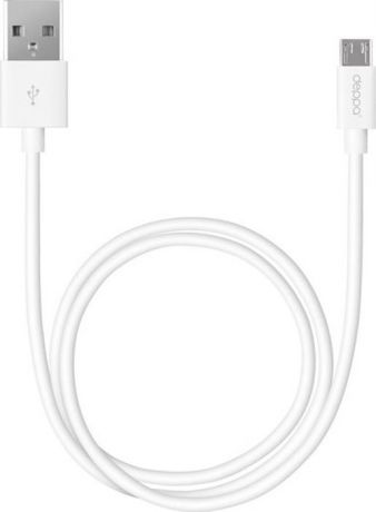 Deppa Color дата-кабель USB-microUSB, White (1.2 м)