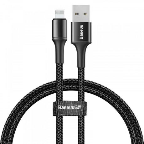 Кабель Baseus halo data cable USB For iPhone 2.4A 0.5m Black