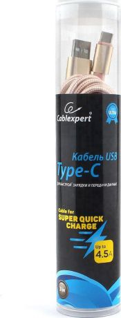 Кабель Cablexpert Ultra USB 2.0 TypeC, CC-U-USBC01Gd, золотой, 3 м