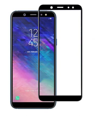 Защитное стекло 5D Unipha Full Glue закалённое для Samsung Galaxy A6 (2018), чёрное
