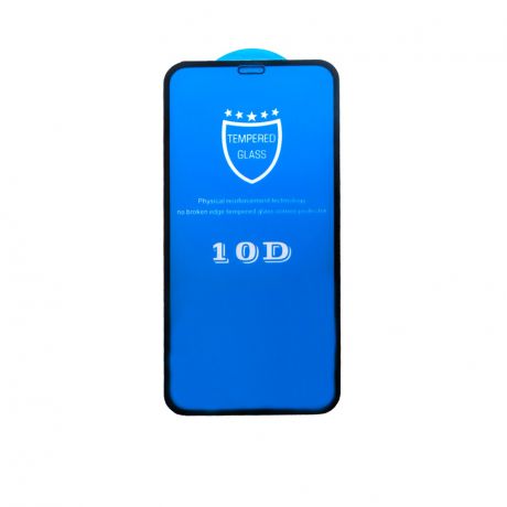 Защитное стекло 10D ТЕХПАК для iPhone X/XS, черный