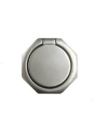 Кольцо-держатель для телефона UNIPHA Многоугольник, серебристый