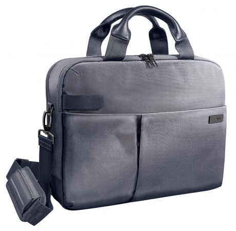 Деловая мужская сумка для ноутбука Apple MacBook и Ultrabook 13,3", серебристо-серый, Leitz