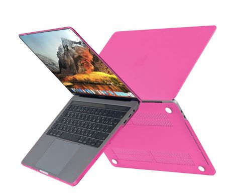 Чехол HardShell Case для Macbook Pro 13 New, фуксия