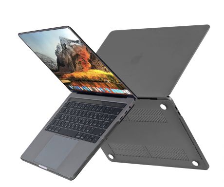 Чехол HardShell Case для Macbook Pro 13 New, темно серый