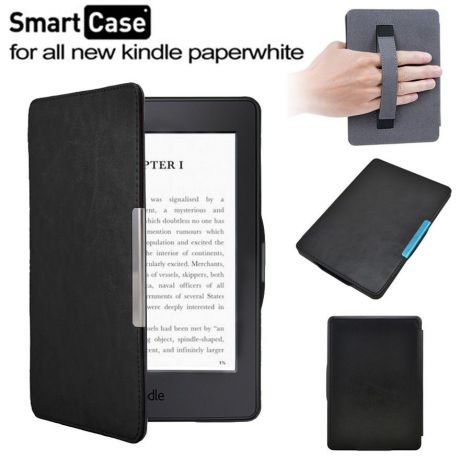 Чехол skinBOX Slim Cover with Hand Grip с фиксатором на руку для Amazon Kindle Paperwhite Черный