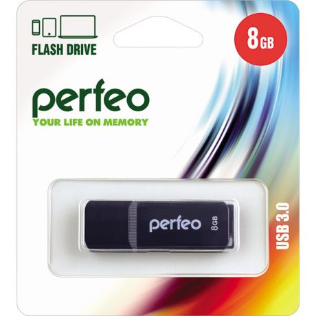 USB Флеш-накопитель Perfeo 3.0 8GB C12 черный