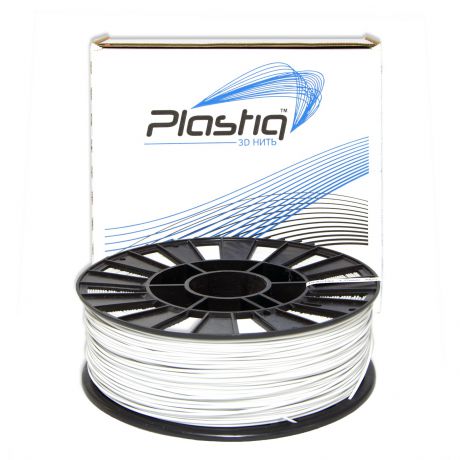 Пластик PLA для 3D печати Plastiq белый, 1.75 мм 1кг