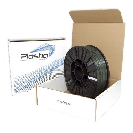 Пластик PLA для 3D печати Plastiq хаки, 1.75 мм 1кг
