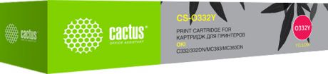 Тонер-картридж Cactus 46508735 CS-O332Y для Oki C332/MC363, желтый