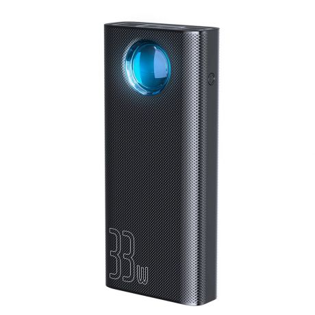 Внешний аккумулятор Baseus Amblight Quick Charge &large power digital display power bank 33W (PD3.0+QC3.0) 30000mAh Black
