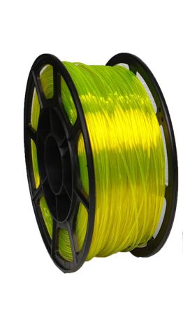 Petg пластик для 3д печати "НИТ" желто-прозрачный флуоресцентный