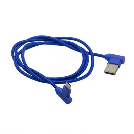 Кабель угловой для зарядки мобильных устройств и передачи данных, материал: плетёный нейлон Micro USB к USB A GZ electronics GZ-A062-M-BL