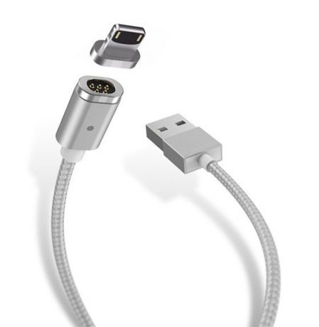 Магнитный кабель USB - Lightning WSKEN X-cable mini 2 - Серебристый
