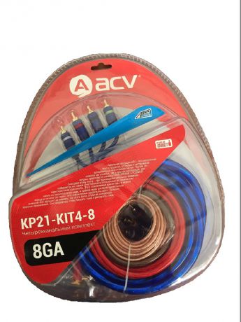 Кабель ACV Комплект проводов для подключения 4-х канального усилителя KP21-KIT4-8