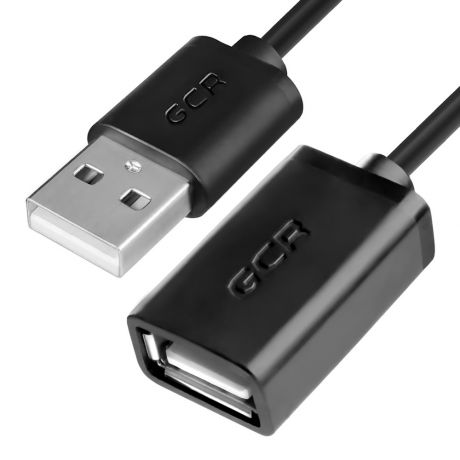 Удлинитель Greenconnect USB 2.0, GCR-51321, AM/AF, 1.5m, черный, AWG 26/28, Premium, экран