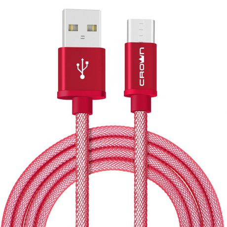 Кабель для зарядки и передачи данных Crown Micro USB - microUSB, CMCU-3072C, red