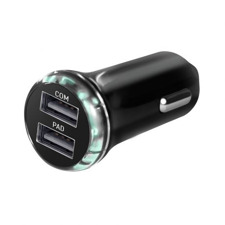 Автомобильное зарядное устройство (в прикуриватель) GAL UC-3207 3А для портативных устройств с двумя разъемами USB