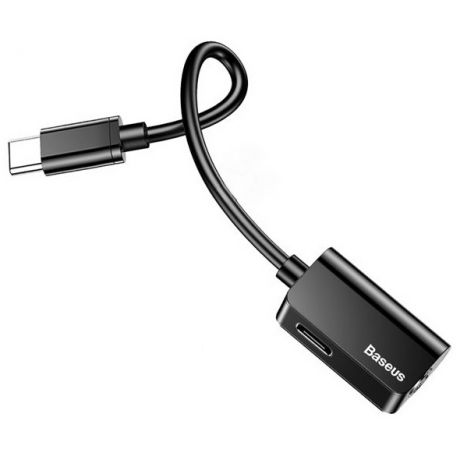 Кабель-переходник USB Type-C - AUX 3.5мм+USB Type-C Baseus L40 - Черный (CATL40-01)