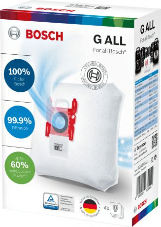 Мешки-пылесборники Bosch PowerProtect, тип "G ALL", 4 шт, 17000940, BBZ41FGALL