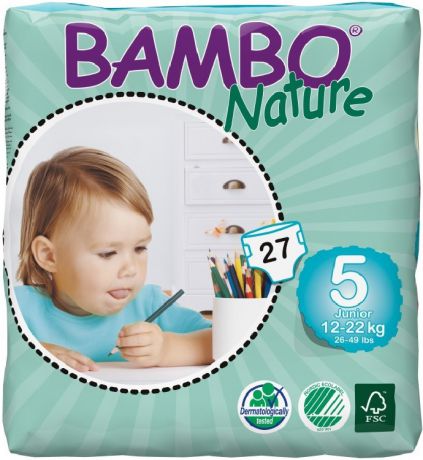 Подгузники Bambo Nature Junior 12-22 кг (27 шт)