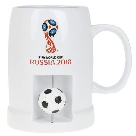 Кружка керамическая FIFA "Чемпионат мира 2018" для пива, 650 мл