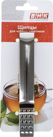 Щипцы для чайных пакетиков BHK, 4220247, серебристый, длина 13,5 см