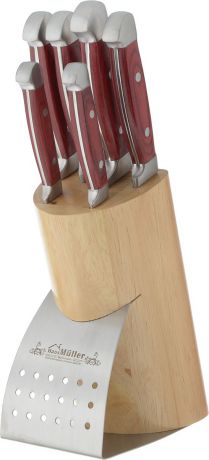 Набор ножей Haus Muller "Olivia", на подставке, 7 предметов