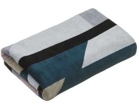 Махровое полотенце, 34x76 см, MOS18-21F, цвет Черно-серый