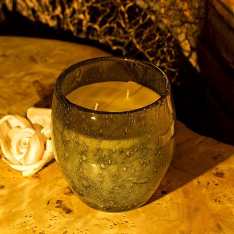 Интерьерная ароматическая свеча с тремя фитилями "Жемчужное облако"