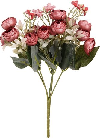 Искуственный цветок Вещицы "Ранункулюс", B-YI-38, бордовый, 29 см