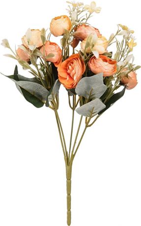 Искуственный цветок Вещицы "Ранункулюс", B-YI-38, оранжевый, 29 см
