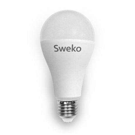 Лампочка Sweko 42LED-A65-20W-230-4000K-E27, 10 штук, Холодный свет 20 Вт, Светодиодная